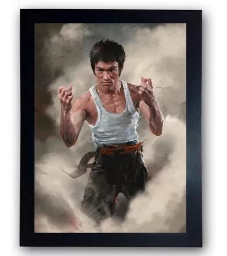 Quadro Moldura Bruce Lee Artes Marciais Kung Fu A Cm Parcelamento