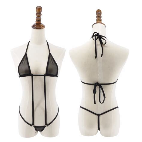 Extreme See Though Micro Monokini Bikini Set Transparent Slingshot Swim