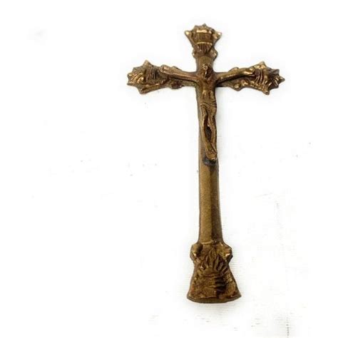 Other Vintage Brass Wall Crucifix Cross Jesus Christ Inri 6 Poshmark