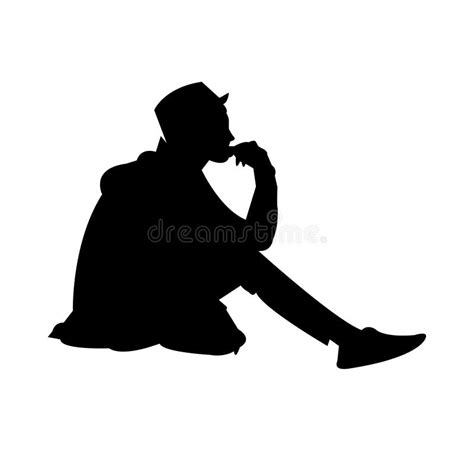 Girl Silhouette Thinking Stock Vector Illustration Of Mind 3332257