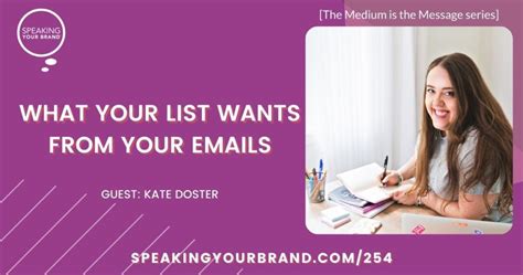 What Your List Wants From Your Emails With Kate Doster Speaking Your