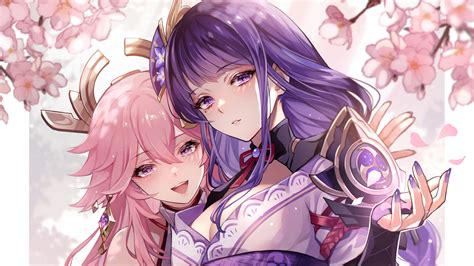 yae miko  wallpapers wallpaper cave