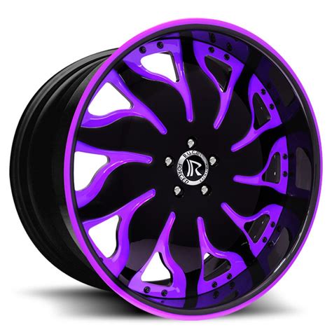 Rucci Forged Solare Wheels Socal Custom Wheels Purple Car Rims For