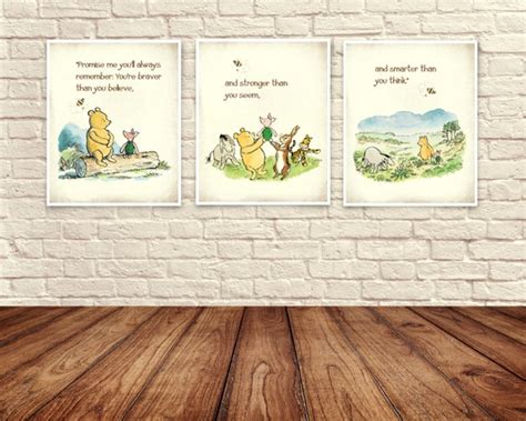 Classic Winnie The Pooh Wall Art Winnie The Pooh Prints Pooh Etsy Uk