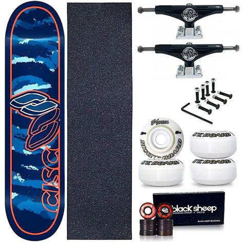 Skate Profissional Completo Shape Cisco Camufla Blue Truck This