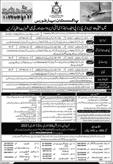 Pakistan Air Force Paf January Jobs 2021 2024 Job Advertisement Pakistan