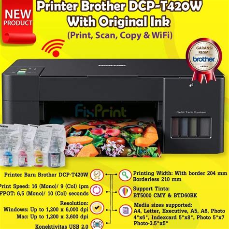 Jual Printer Brother Dcp T420W Wifi Print Scan Copy Btd60Bk D60Bk