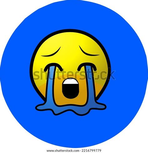 Sad Emoji Tears Used Templates Stock Vector (Royalty Free) 2216799779 ...