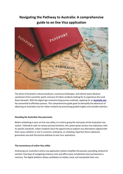 Ppt Navigating The Pathway To Australia A Comprehensive Guide To On