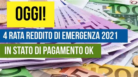 Quarta Rata Reddito Di Emergenza In Stato Di Pagamento Ok Rata