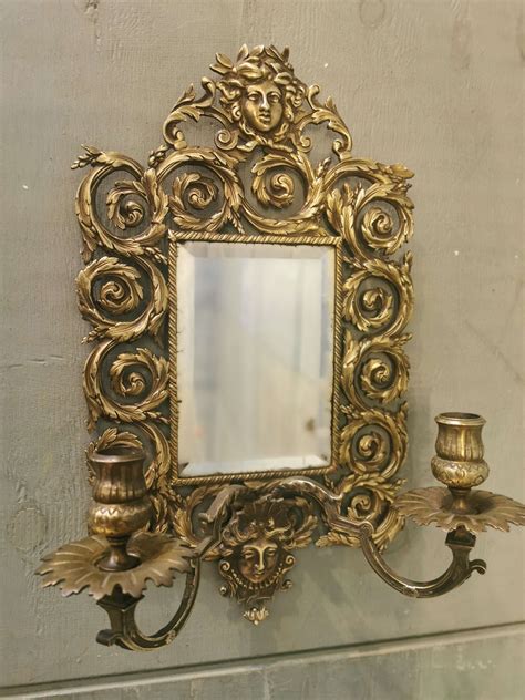 A Good Bradley And Hubbard Mirror With Sconces C1900 In Antique