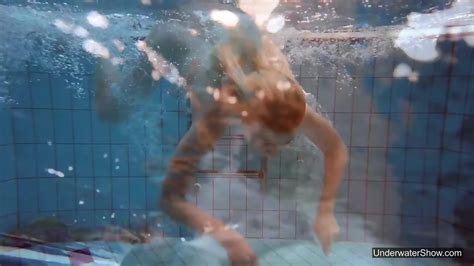 Sexiest Brunette Teen Milana Voda Swimming In Pool