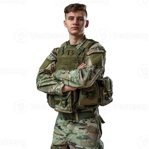 Portrait of military force on transparent background 45615162 PNG