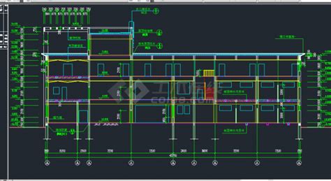 某地大型洗浴中心全套建筑设计cad施工图洗浴中心土木在线