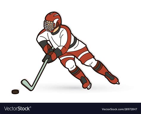 Ice Hockey Player Cartoon