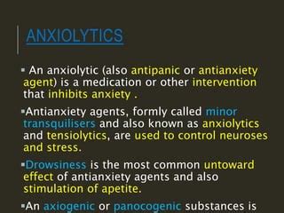 anxiolytics | PPT