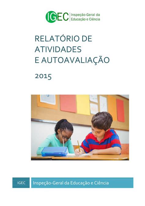 PDF Relatório de Atividades e Autoavaliação 2015 1 Autoavaliação