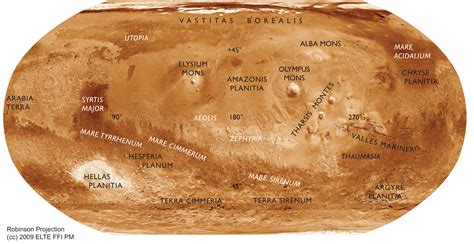 Robinson Small Scale Mars Map Series Digital Museum Of Planetary Mapping