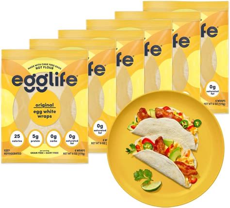 Egglife Foods Egg White Wraps 6 6 Packs 2 Original 1 Everything Bagel 1