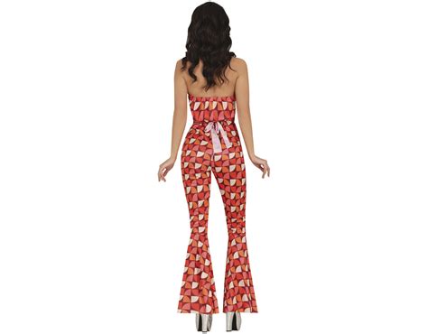 Disco 70S Jumpsuit Dames Retro Partywinkel