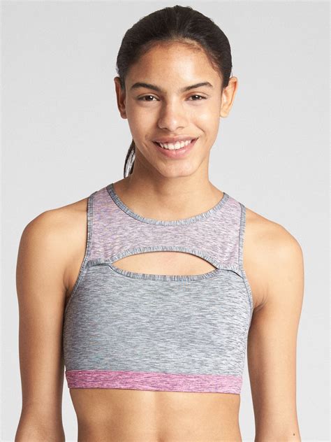 Gapfit Medium Impact Peek A Boo Sports Bra Gap