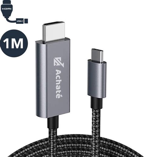 Achaté Usb C Naar Hdmi Kabel 1 Meter 4k60hz Type C To Hdmi Converter