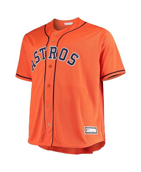 Majestic Mens Alex Bregman Orange Houston Astros Big And Tall Replica