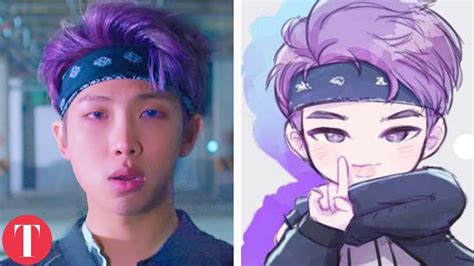 Bts Members In Cartoon - btsad