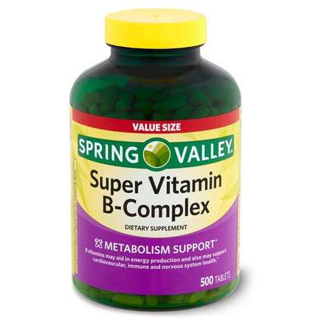 Spring Valley Super Vitamin B Complex Dietary Supplement Value Size