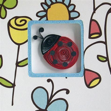 LadyBugWindowBlueCd1 Quilling Ladybug Bugs