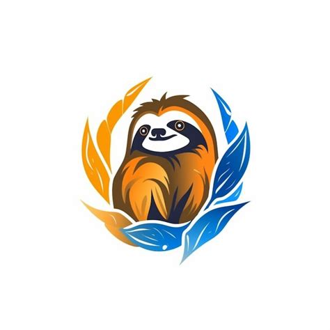 Premium Ai Image A Close Up Of A Sloth Sitting On A Leaf With A White