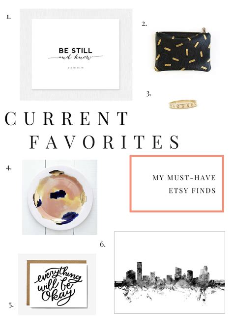 Project Soiree Current Favorites Etsy Finds