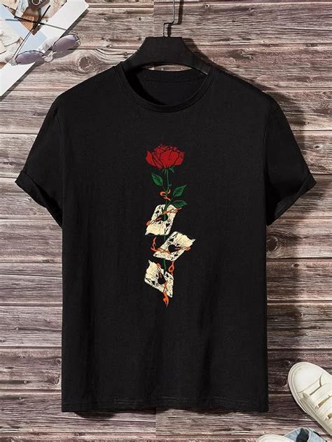 Soly Hux Men S Graphic Tees Vintage T Shirts Floral Letter Print