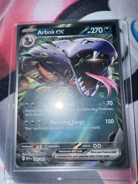 Pok Mon Tcg Arbok Ex Scarlet Violet Holo Double Rare Ebay