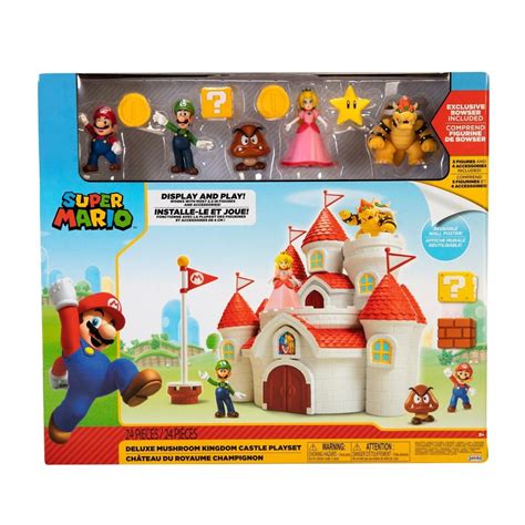 Set De Juego Mario Bros Castillo Deluxe Mushroom Con Figuras Walmart