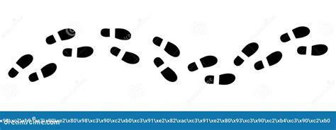 Black Footprints Silhouette Set Vector Cartoondealer