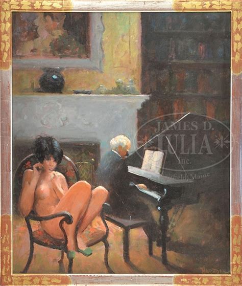 William Harnden INTERIOR WITH NUDE AND PIANIST MutualArt