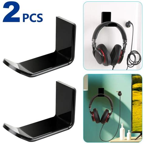 2pcs Headphone Headset Hanger Wall Mount Universal Headphone Holder