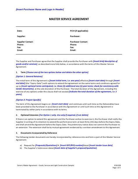 40 Editable Master Service Agreement Templates MSA