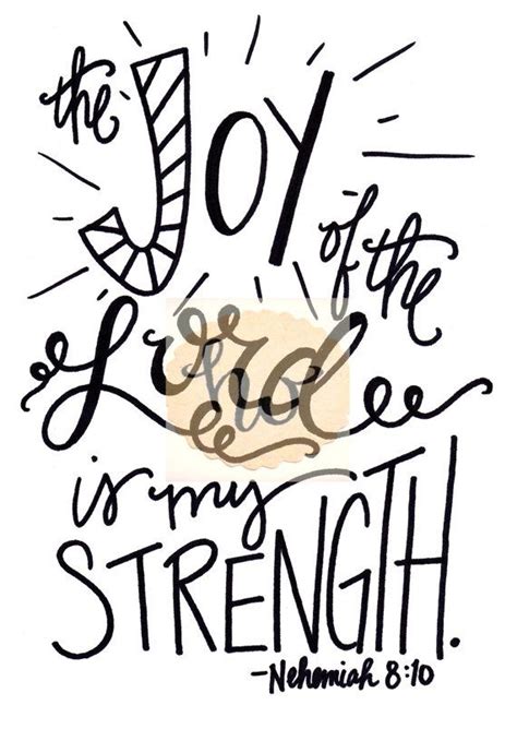 The Joy Of The Lord Is My Strength Nehemiah 810 Scripture Print