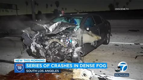 Video Captures Wild Series Of Crashes On 110 Freeway In Socal L Abc7