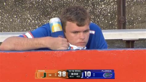 Sad Florida Fan Becomes Hilarious Meme During Gators' Ugly Loss to Miami