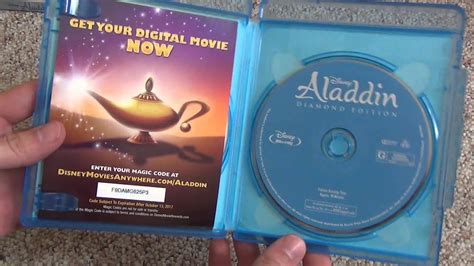 Disney S Aladdin Diamond Edition Blu Ray Dvd Combo Pack Unboxing Youtube