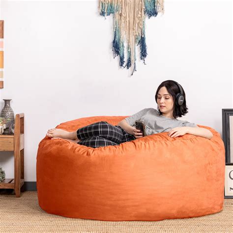 Jaxx Bean Bags Jaxx Ft Giant Bean Bag Chair Orange Walmart