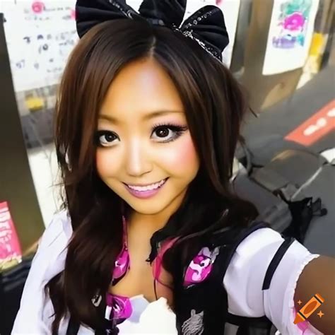 Japanese Gyaru With Striking Makeup In An Urban Setting On Craiyon