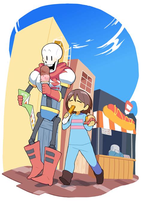 Sans Frisk Papyrus Undertale Papyrus Ut Undertale