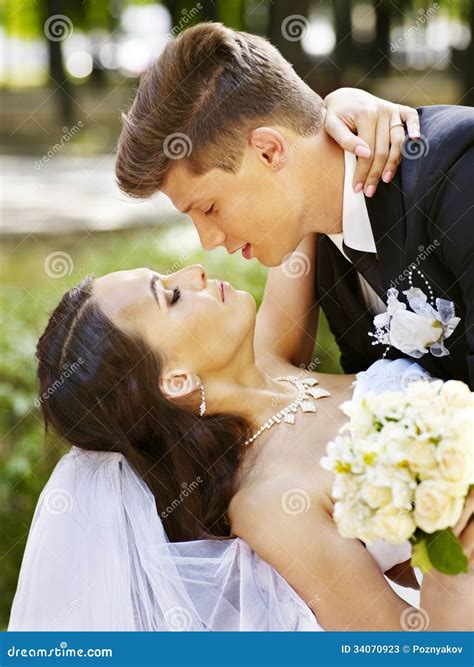 Groom Kissing Bride Stock Photos Image 34070923