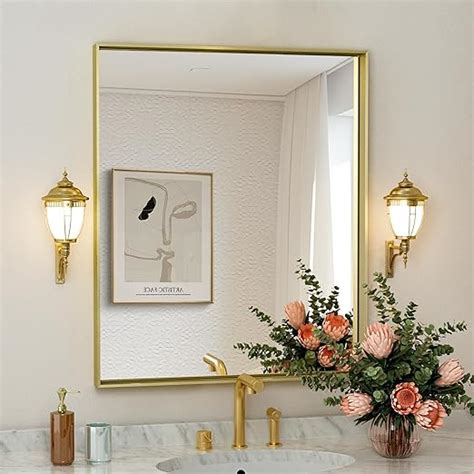 Amazon Tetote Gold Framed Mirror For Bathroom Wall X Inch