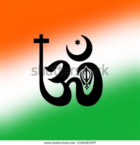 Hindu Muslim Christian Sikh Unity Combined Stock Illustration ...