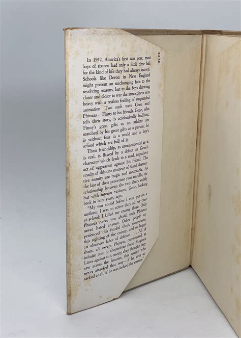 A Separate Peace (First Edition) von John Knowles: Fine Hardcover (1959
